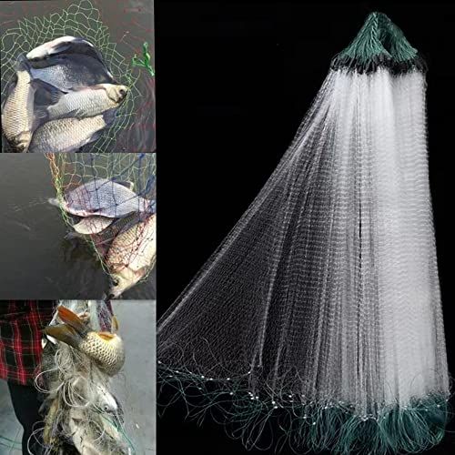 FunVZU Angel-Gussnetz – Nylon-Wurfnetz 1,2 m/1,8 m/2,1 m/2,4 m – robustes  Sinker Youth Cast Net zum Angeln – Fischwurfnetz für Köder und Fische